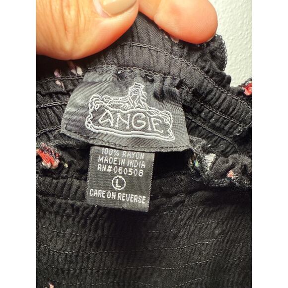 Angie floral maxi smocked sundress womens large bohemian boho fairy tropical - Picture 4 of 9